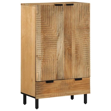 Aparador alto madera maciza de mango marrón 60x33x100 cm von , CD- und DVD-Speicher - Ref: Foro24-4017750, Preis: 261,60 €, R...