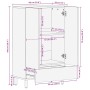 Aparador alto madera maciza de mango marrón 60x33x100 cm von , CD- und DVD-Speicher - Ref: Foro24-4017750, Preis: 261,60 €, R...