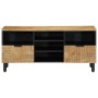 Mueble de TV madera maciza de mango marrón 100x33x46 cm von , CD- und DVD-Speicher - Ref: Foro24-4017738, Preis: 123,46 €, Ra...