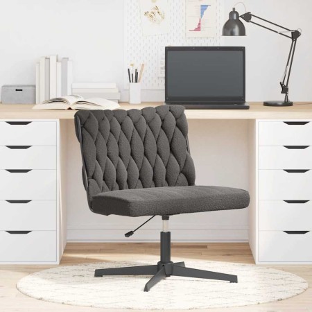 Silla de oficina giratoria imitación lana rizada gris oscuro de , Sillas - Ref: Foro24-4105398, Precio: 98,17 €