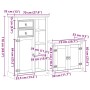 Juego de muebles de baño Corona 2 pzas madera maciza pino by , Bathroom furniture - Ref: Foro24-3334635, Price: 244,40 €, Dis...