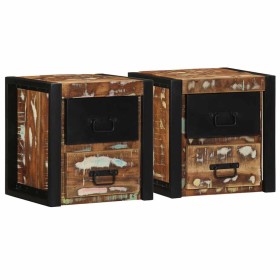 Mesilla de noche multicolor 40x35x40 cm madera maciza reciclada by , Nightstands - Ref: Foro24-4015956, Price: 170,37 €, Disc...