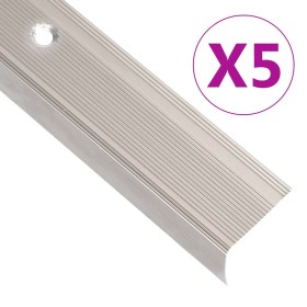 Perfiles de peldaños forma de L 5 uds aluminio champán 90 cm de , Escaleras - Ref: Foro24-146746, Precio: 24,05 €, Descuento: %