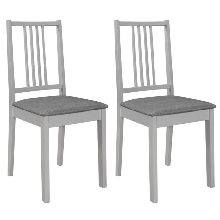 Sillas de comedor con cojines de madera maciza gris 2 unidades von , Essstühle - Ref: Foro24-247638, Preis: 123,77 €, Rabatt: %