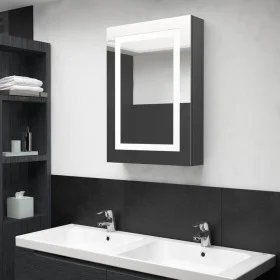 Bathroom cabinet with LED mirror glossy gray 50x13x70 cm by vidaXL, bathroom vanities - Ref: Foro24-326491, Price: 133,62 €, ...