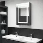 Badezimmerschrank mit LED-Spiegel glänzend grau 50x13x70 cm von vidaXL, Badezimmerwaschtische - Ref: Foro24-326491, Preis: 13...