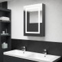 Badezimmerschrank mit LED-Spiegel glänzend grau 50x13x70 cm von vidaXL, Badezimmerwaschtische - Ref: Foro24-326491, Preis: 13...