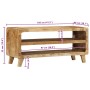 Mueble de TV madera maciza de mango rugosa 105x46x32 cm by , CD and DVD storage - Ref: Foro24-4104523, Price: 201,53 €, Disco...