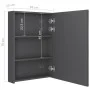 Badezimmerschrank mit LED-Spiegel glänzend grau 50x13x70 cm von vidaXL, Badezimmerwaschtische - Ref: Foro24-326491, Preis: 13...