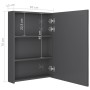 Badezimmerschrank mit LED-Spiegel glänzend grau 50x13x70 cm von vidaXL, Badezimmerwaschtische - Ref: Foro24-326491, Preis: 13...