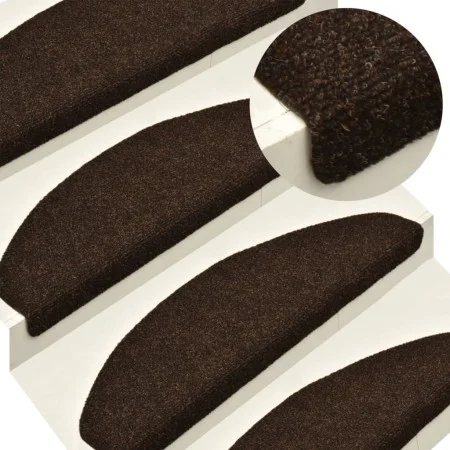 Self-adhesive stair mat 10 pcs 56x17x3 cm brown by vidaXL, Stair mats - Ref: Foro24-149689, Price: 23,24 €, Discount: %