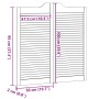 Puertas batientes diseño de lamas 1 par 100x100cm madera pino von , Türen für zu Hause - Ref: Foro24-4107134, Preis: 83,85 €,...