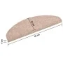 Selbstklebende Stufenmatte 10 Stück 65x21x4 cm braun von vidaXL, Treppenmatten - Ref: Foro24-149699, Preis: 28,01 €, Rabatt: %