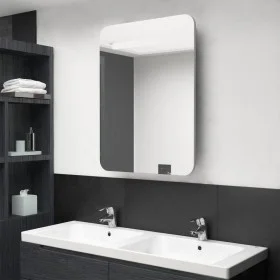 Armario de baño con espejo y LED gris hormigón 60x11x80 cm de vidaXL, Tocadores de baño - Ref: Foro24-326502, Precio: 128,43 ...