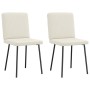 Sillas de comedor 2 unidades terciopelo crema de , Sillas de comedor - Ref: Foro24-4101195, Precio: 88,25 €, Descuento: %