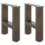Patas de mesa de centro acero natural 2uds acero 40x(30-31) cm von , Tischbeine - Ref: Foro24-4013259, Preis: 53,43 €, Rabatt: %