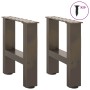 Patas de mesa de centro acero natural 2uds acero 40x(30-31) cm von , Tischbeine - Ref: Foro24-4013259, Preis: 53,43 €, Rabatt: %