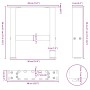 Patas de mesa de centro acero natural 2uds acero 40x(30-31) cm von , Tischbeine - Ref: Foro24-4013259, Preis: 53,43 €, Rabatt: %