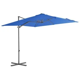 Cantilever umbrella with a sky blue steel post 250x250 cm by vidaXL, Umbrellas - Ref: Foro24-46991, Price: 69,83 €, Discount: %