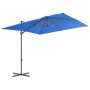 Cantilever umbrella with a sky blue steel post 250x250 cm by vidaXL, Umbrellas - Ref: Foro24-46991, Price: 96,67 €, Discount: %