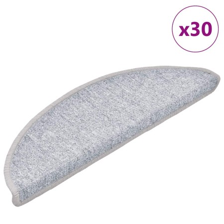 Alfombrilla escalera 30 uds gris claro 56x17x3 cm de , Alfombrillas para escalones - Ref: Foro24-3365736, Precio: 105,56 €, D...