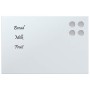 Pizarra magnética de pared vidrio templado blanco 30x20 cm