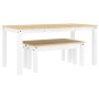 Juego de comedor Panama 3 pzas madera maciza de pino blanco by , Furniture sets for kitchens and dining rooms - Ref: Foro24-3...