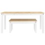 Juego de comedor Panama 3 pzas madera maciza de pino blanco by , Furniture sets for kitchens and dining rooms - Ref: Foro24-3...