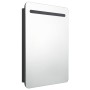 Armario de baño con espejo negro 60x11x80 cm de vidaXL, Tocadores de baño - Ref: Foro24-326503, Precio: 121,91 €, Descuento: %