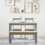 Juego de comedor Panama 4 pzas madera maciza de pino gris von , Möbelsets für Küchen und Esszimmer - Ref: Foro24-3345168, Pre...