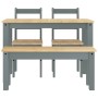 Juego de comedor Panama 4 pzas madera maciza de pino gris von , Möbelsets für Küchen und Esszimmer - Ref: Foro24-3345168, Pre...