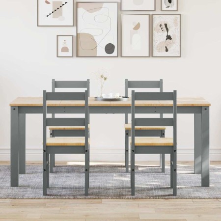 Juego de comedor Panama 5 pzas madera maciza de pino gris von , Möbelsets für Küchen und Esszimmer - Ref: Foro24-3345189, Pre...
