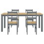 Juego de comedor Panama 5 pzas madera maciza de pino gris von , Möbelsets für Küchen und Esszimmer - Ref: Foro24-3345189, Pre...