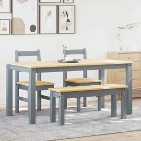 Juego de comedor Panama 4 pzas madera maciza de pino gris von , Möbelsets für Küchen und Esszimmer - Ref: Foro24-3345177, Pre...