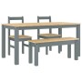 Juego de comedor Panama 4 pzas madera maciza de pino gris von , Möbelsets für Küchen und Esszimmer - Ref: Foro24-3345177, Pre...