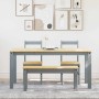 Juego de comedor Panama 4 pzas madera maciza de pino gris von , Möbelsets für Küchen und Esszimmer - Ref: Foro24-3345177, Pre...