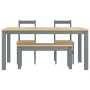 Juego de comedor Panama 4 pzas madera maciza de pino gris von , Möbelsets für Küchen und Esszimmer - Ref: Foro24-3345177, Pre...