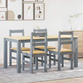 Juego de comedor Panama 5 pzas madera maciza de pino gris von , Möbelsets für Küchen und Esszimmer - Ref: Foro24-3345180, Pre...