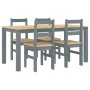 Juego de comedor Panama 5 pzas madera maciza de pino gris von , Möbelsets für Küchen und Esszimmer - Ref: Foro24-3345180, Pre...