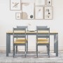 Juego de comedor Panama 5 pzas madera maciza de pino gris von , Möbelsets für Küchen und Esszimmer - Ref: Foro24-3345180, Pre...