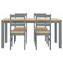 Juego de comedor Panama 5 pzas madera maciza de pino gris von , Möbelsets für Küchen und Esszimmer - Ref: Foro24-3345180, Pre...