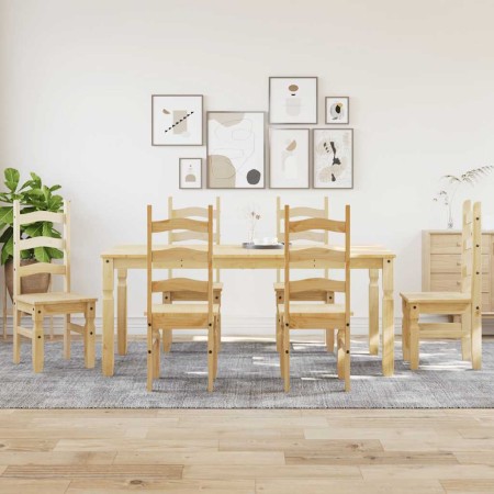 Juego de comedor Panama 7 pzas madera maciza de pino by , Furniture sets for kitchens and dining rooms - Ref: Foro24-3345212,...