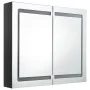 Glossy black LED mirror bathroom cabinet 80x12x68 cm by vidaXL, bathroom vanities - Ref: Foro24-326512, Price: 187,15 €, Disc...