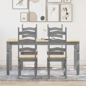 Juego de comedor Panama 5 pzas madera maciza de pino gris von , Möbelsets für Küchen und Esszimmer - Ref: Foro24-3345204, Pre...