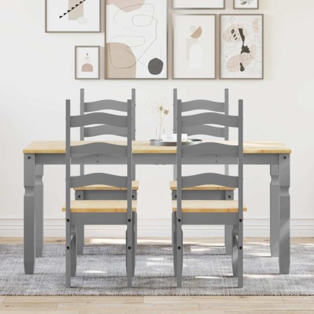 Juego de comedor Panama 5 pzas madera maciza de pino gris von , Möbelsets für Küchen und Esszimmer - Ref: Foro24-3345204, Pre...