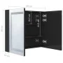 Glossy black LED mirror bathroom cabinet 80x12x68 cm by vidaXL, bathroom vanities - Ref: Foro24-326512, Price: 187,15 €, Disc...