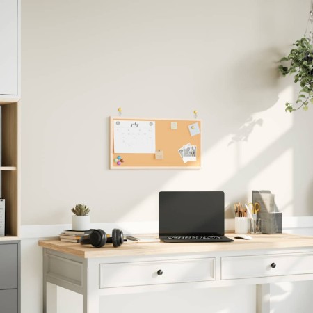 Tablero de corcho con marco de madera de pino macizo 60x30 cm by , Notice boards - Ref: Foro24-4017416, Price: 24,37 €, Disco...