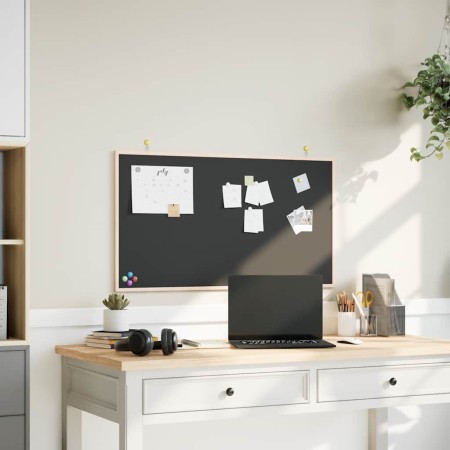 Pizarra con marco de madera maciza de pino negra 100x55 cm by , Notice boards - Ref: Foro24-4017414, Price: 42,17 €, Discount: %