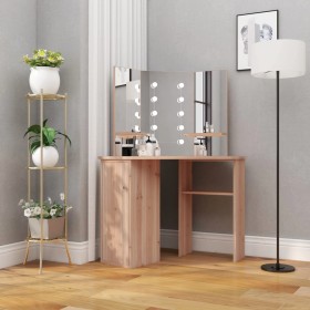 Eck-Schminktisch mit LED-Eiche 111x54x141,5 cm von vidaXL, Schlafzimmerkommoden - Ref: Foro24-326533, Preis: 174,87 €, Rabatt: %