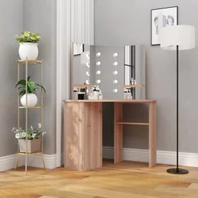 Eck-Schminktisch mit LED-Eiche 111x54x141,5 cm von vidaXL, Schlafzimmerkommoden - Ref: Foro24-326533, Preis: 172,69 €, Rabatt: %